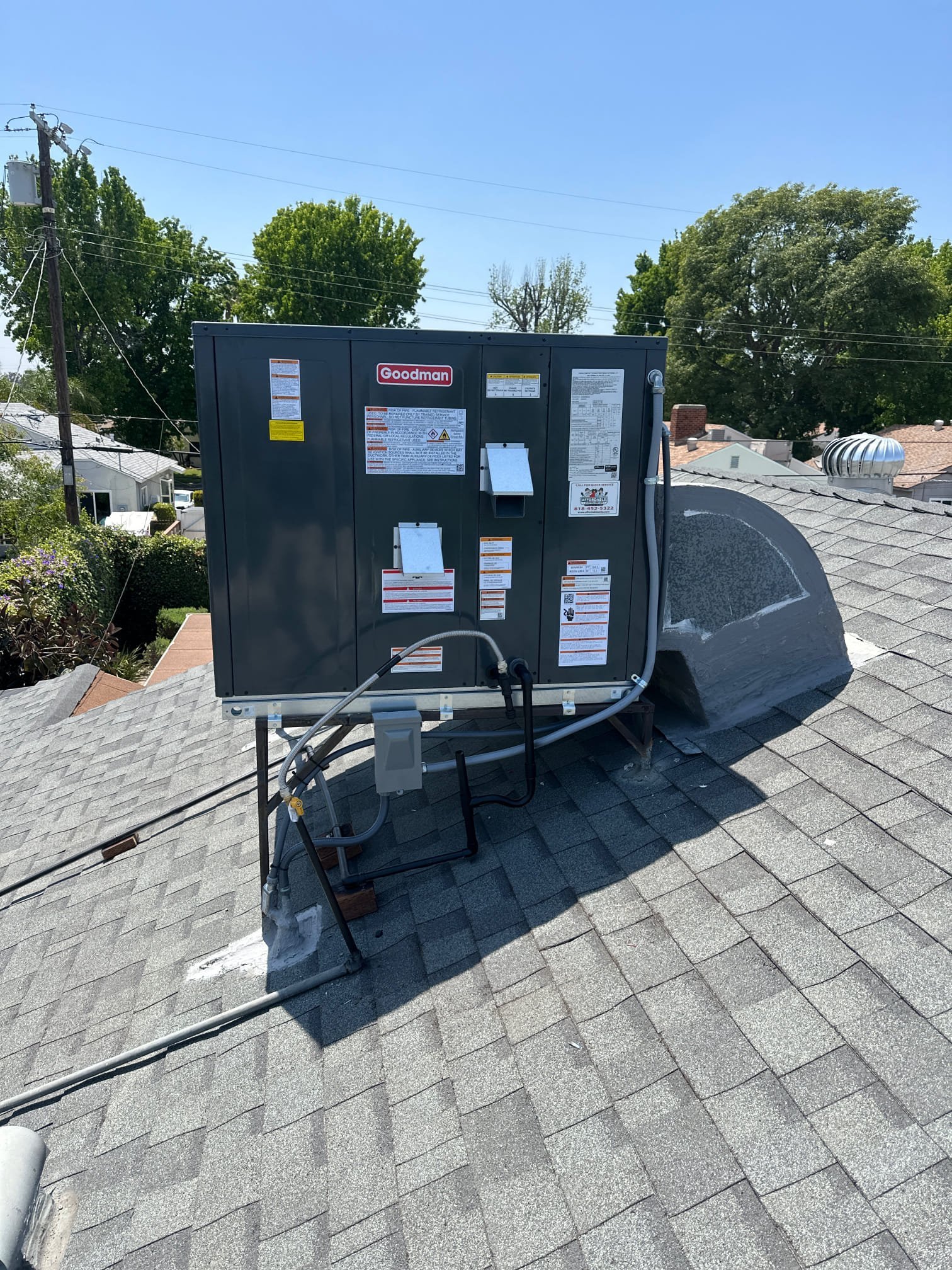 New Rooftop Package Unit Installation in Valley Village