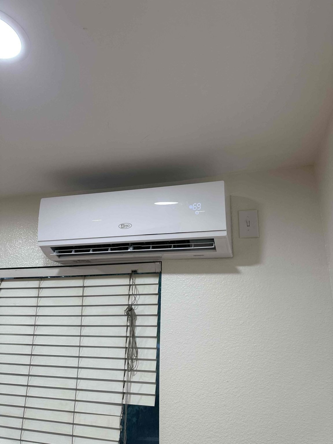 Mini-split indoor unit installation in Van Nuys, LA