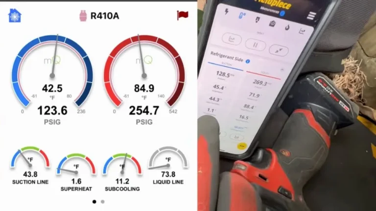 HVAC technician checking refrigerant pressure readings during AC Repair Simi Valley service.