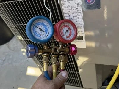 AC tune-up and refrigerant pressure check completed in Van Nuys CA.