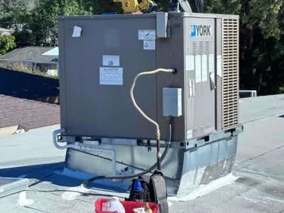 Commercial rooftop HVAC unit maintenance and AC tune-up completed in Sherman Oaks CA