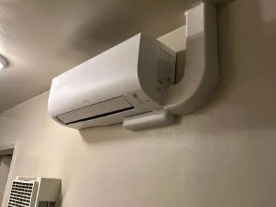 Wall-mounted ductless mini split HVAC system setup completed in Sherman Oaks CA.